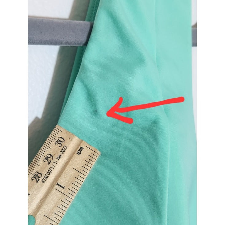 Swim by Cacique Aqua Green One Piece Swimsuit Size 24 NWT Flaw