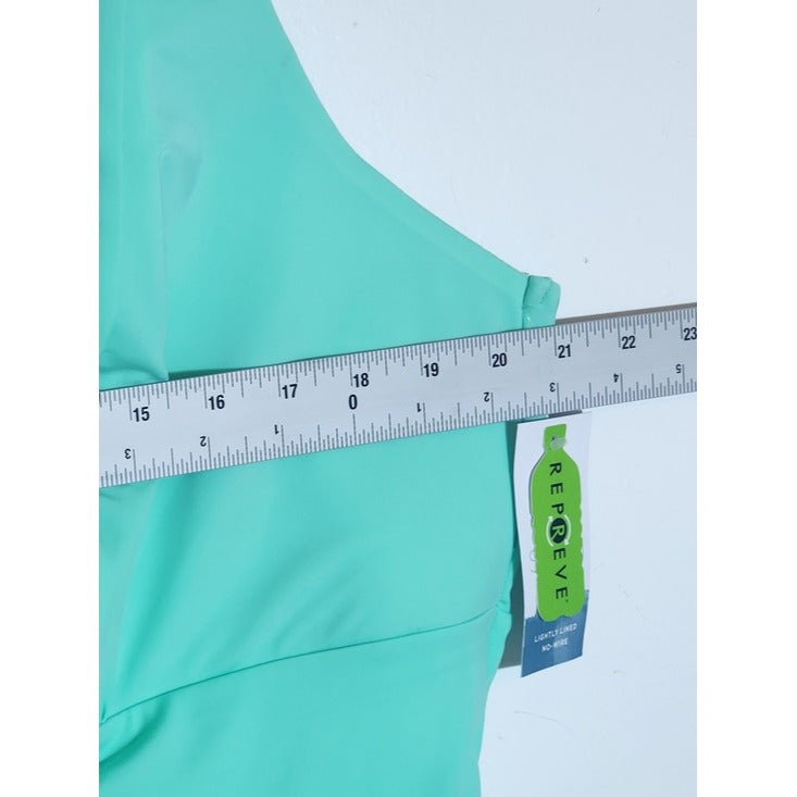 Swim by Cacique Aqua Green One Piece Swimsuit Size 24 NWT Flaw