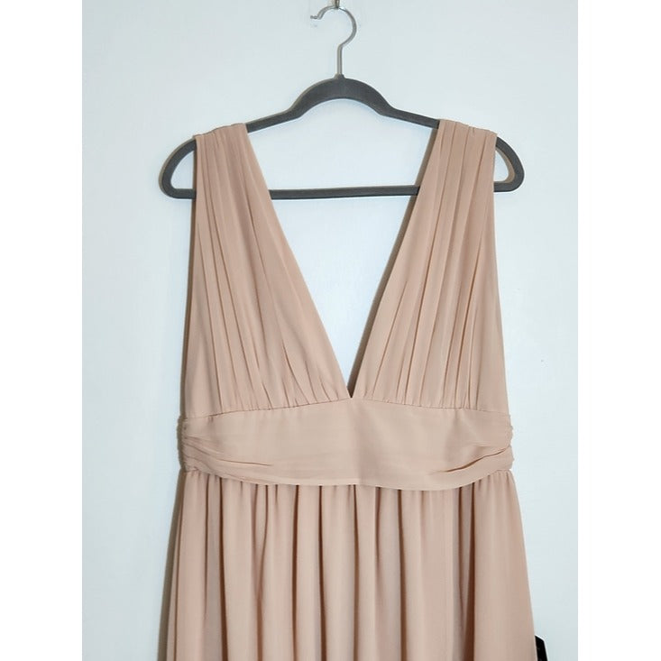 Lulus Heavenly Hues Blush Maxi Dress NWT Size XL Wedding Guest Dress