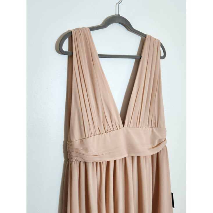 Lulus Heavenly Hues Blush Maxi Dress NWT Size XL Wedding Guest Dress