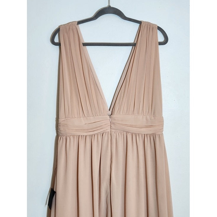Lulus Heavenly Hues Blush Maxi Dress NWT Size XL Wedding Guest Dress