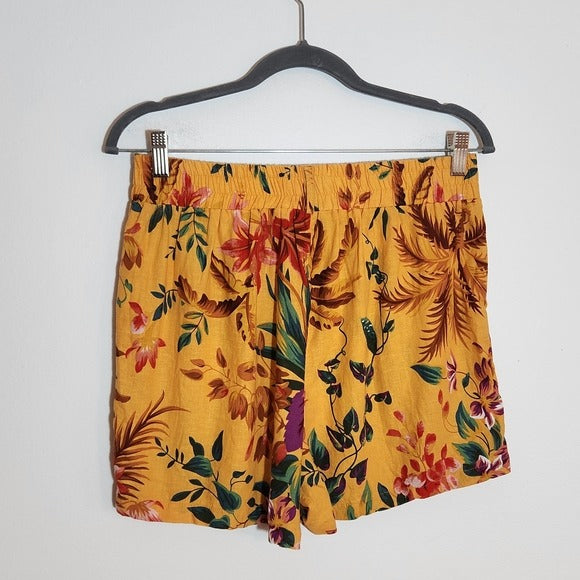 RACHEL Rachel Roy Yellow Tropical Floral Matching Set Size Small