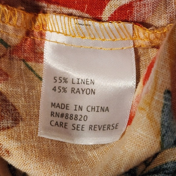 RACHEL Rachel Roy Yellow Tropical Floral Matching Set Size Small