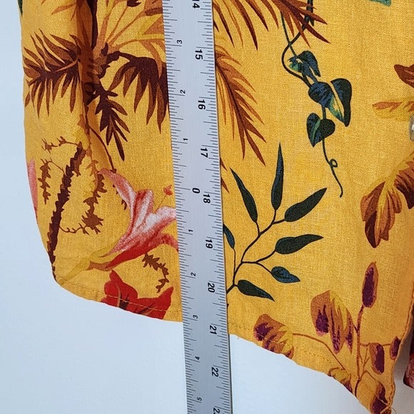 RACHEL Rachel Roy Yellow Tropical Floral Matching Set Size Small