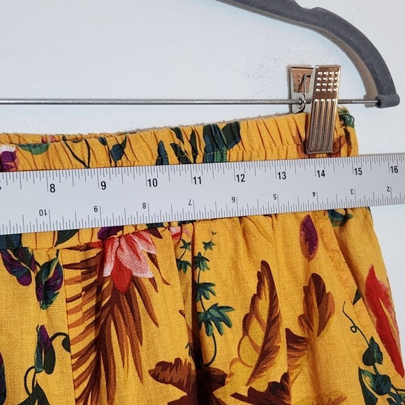 RACHEL Rachel Roy Yellow Tropical Floral Matching Set Size Small