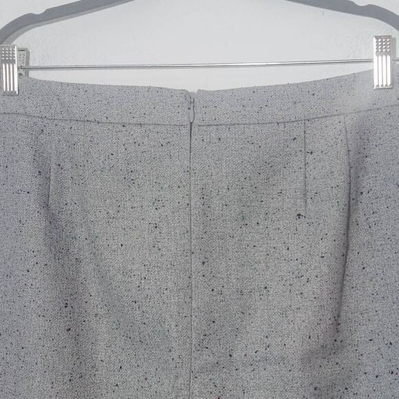 Loft Gray Straight Mini Skirt Size 14 Loft Gray Speckled Mini Tie Front Skirt