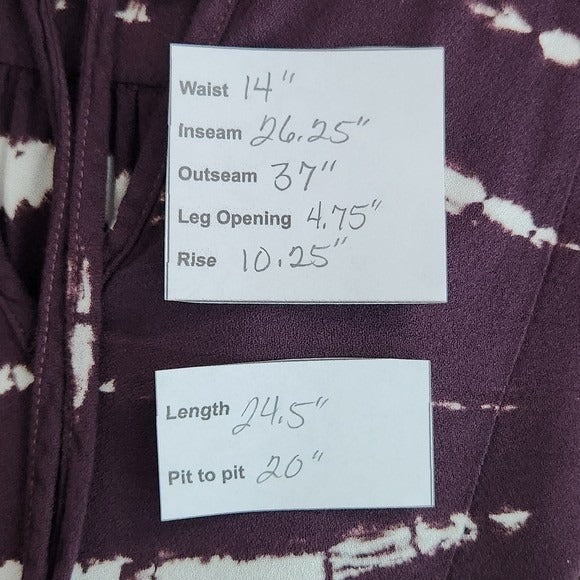 Young Fabulous & Broke Purple and White Tie-Dye Matching Set Size Medium