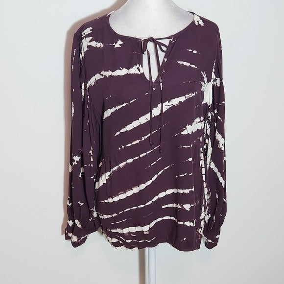 Young Fabulous & Broke Purple and White Tie-Dye Matching Set Size Medium