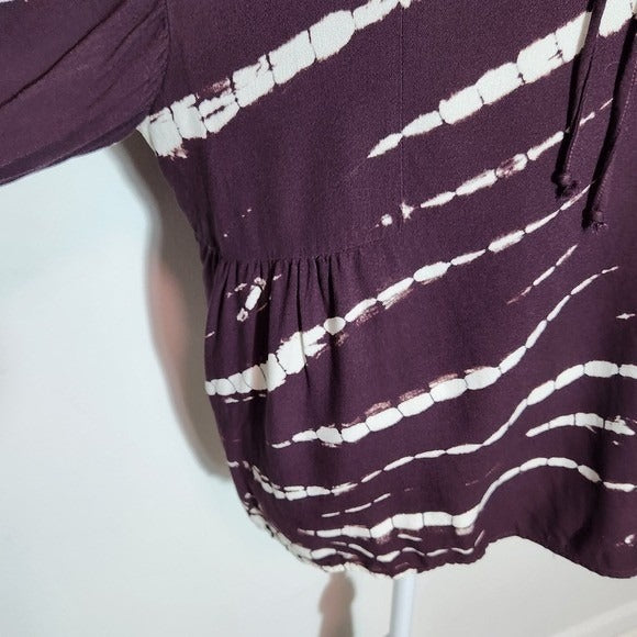 Young Fabulous & Broke Purple and White Tie-Dye Matching Set Size Medium