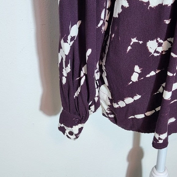 Young Fabulous & Broke Purple and White Tie-Dye Matching Set Size Medium