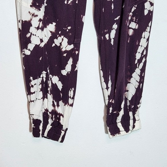 Young Fabulous & Broke Purple and White Tie-Dye Matching Set Size Medium