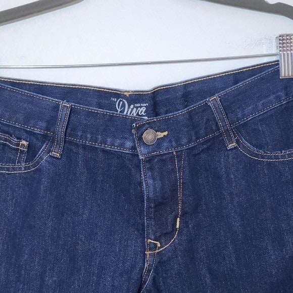 Old Navy The Diva Women's Dark Wash Denim Shorts Size 8 Jean Shorts