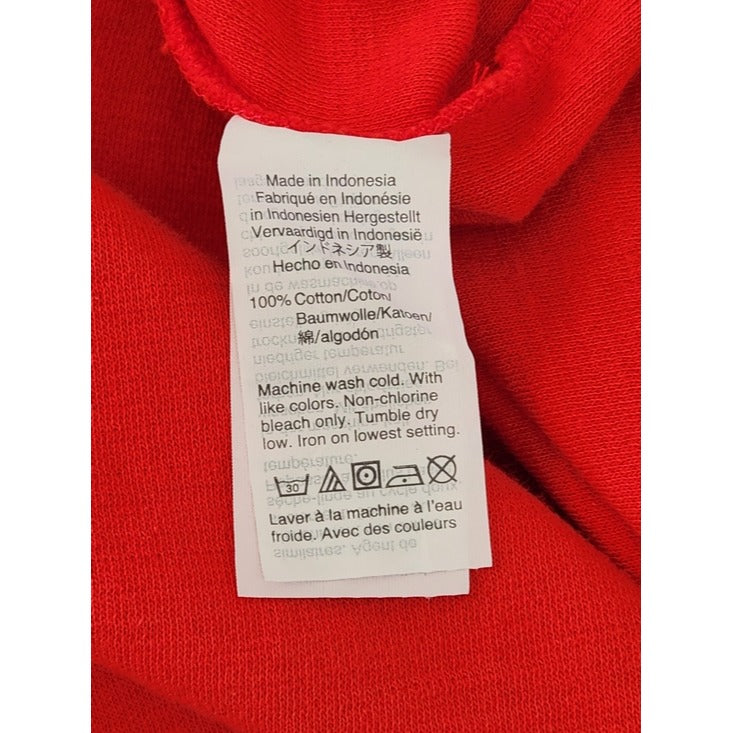 Madewell Texture & Thread Red Cropped Button Up Top Size Medium