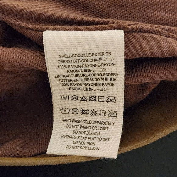 Free People Distressed Brown Faux Leather Mini Skirt Size 4