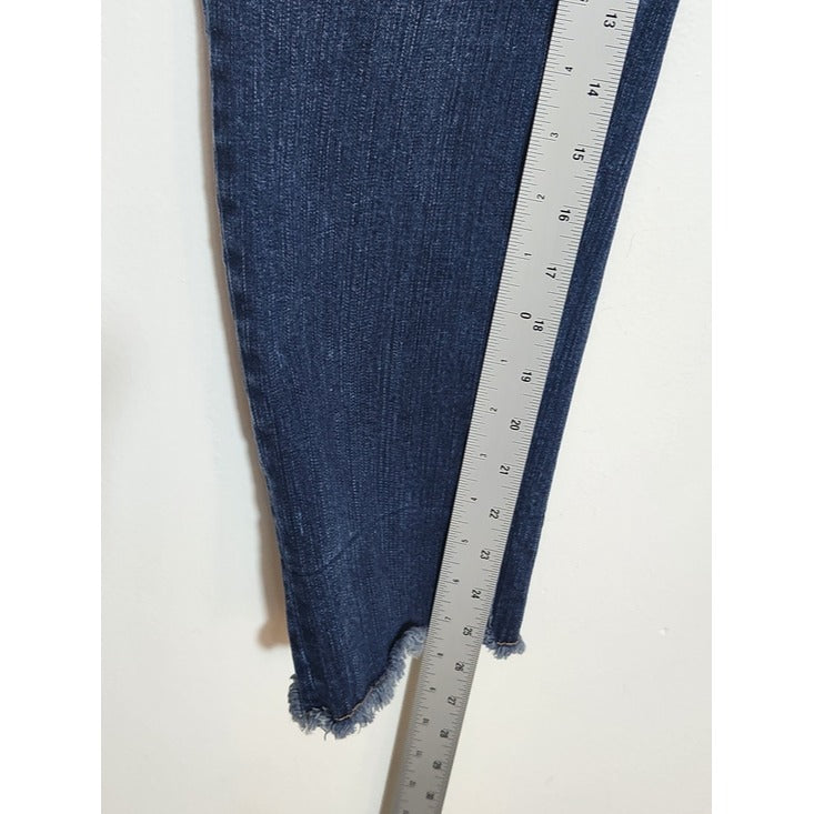 Torrid Womens Medium Wash Cut-off Boyfriend Jeans Size 10