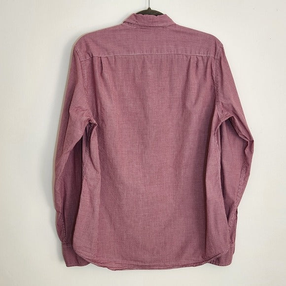 J.Crew Red Check Slim Fit Button Down Shirt Size Medium