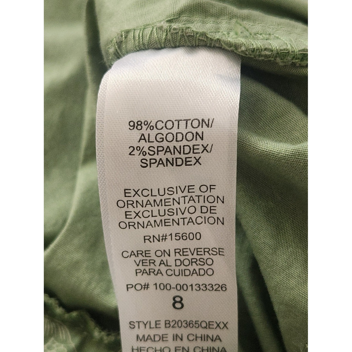 Democracy Green Floral Print Capri Cargo Pants Size 8