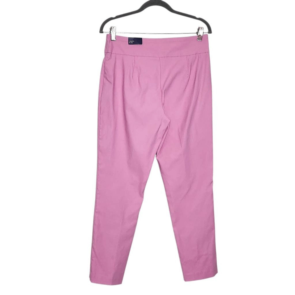 Crown & Ivy Pink Pull-on Ankle Pants NWT Size 8 Preppy Pink Pants