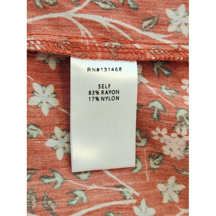 Fate Red Multi-Color Boho Peasant Blouse Size Small
