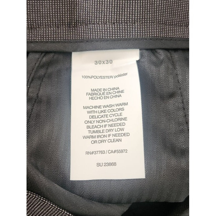 John Henry Charcoal Gray Slim Fit Dress Pants Size 30 x 30 NWT