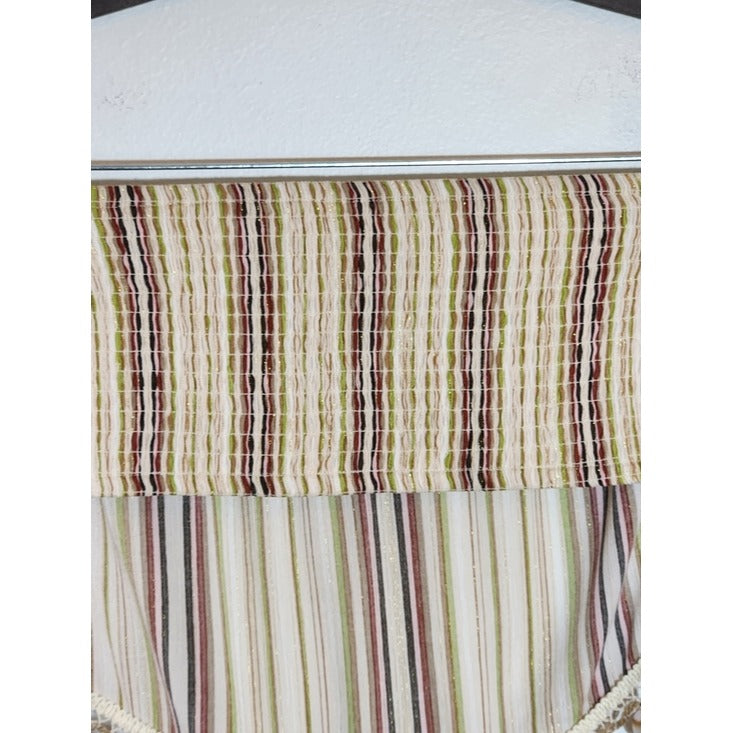 No Boundaries Multi Color Stripe Strapless Handkerchief Crop Top Size XXL NWT