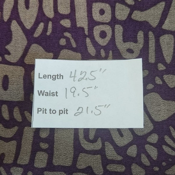 Jessica London JL Studio Purple Print Dress Size 1X Plus Size Purple Dress