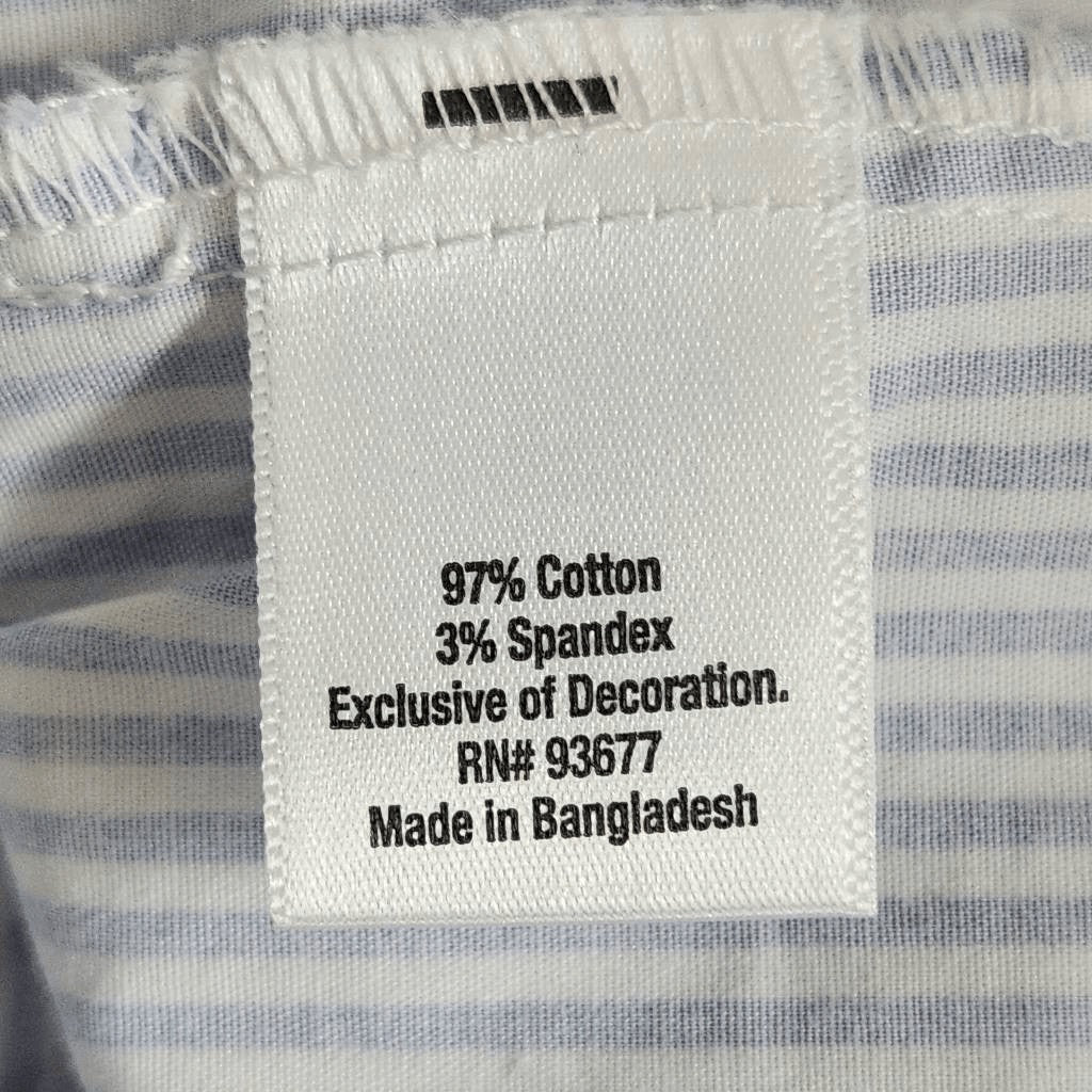 St. John's Bay Blue and White Stripe Shorts Size 22W Preppy Blue Cargo Shorts