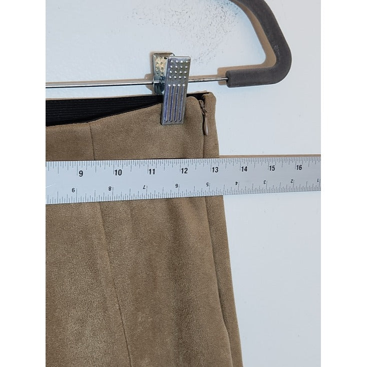 Zara Brown Faux Suede Skinny Ankle Pants Size Medium