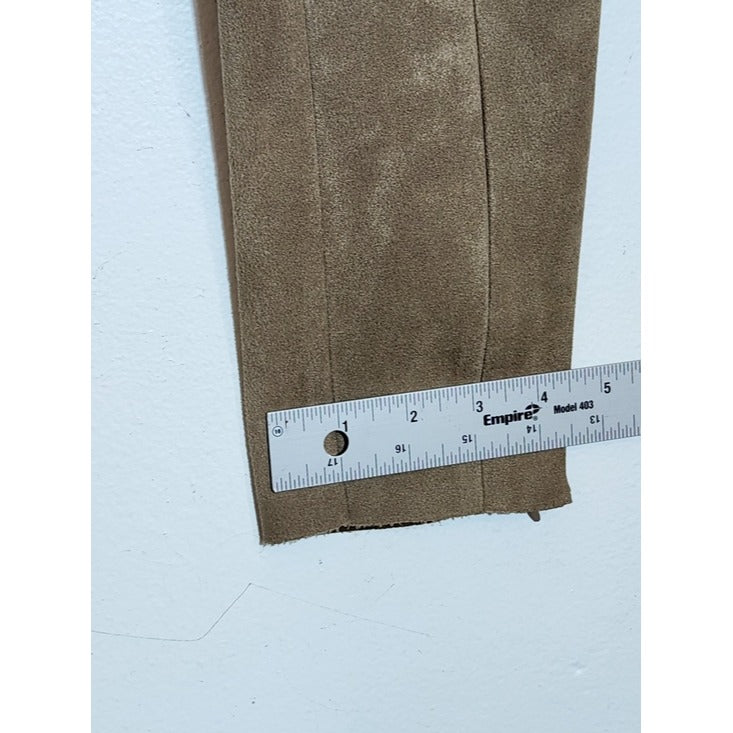 Zara Brown Faux Suede Skinny Ankle Pants Size Medium