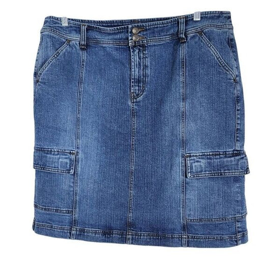 Venezia Cargo Jean Skirt Size 10 Venezia Lane Bryant Straight Denim Skirt