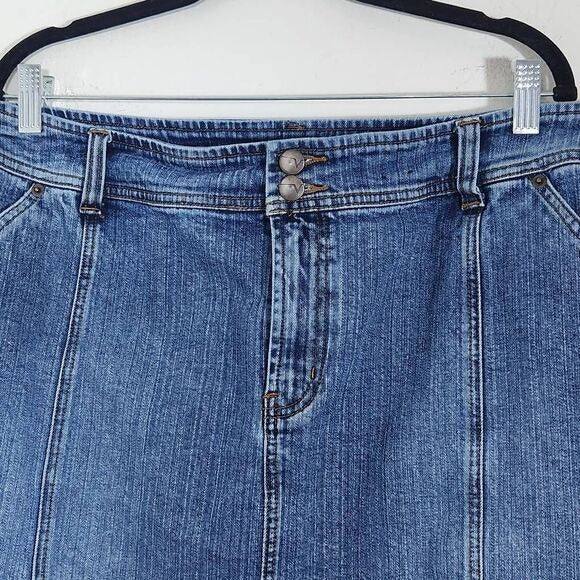 Venezia Cargo Jean Skirt Size 10 Venezia Lane Bryant Straight Denim Skirt