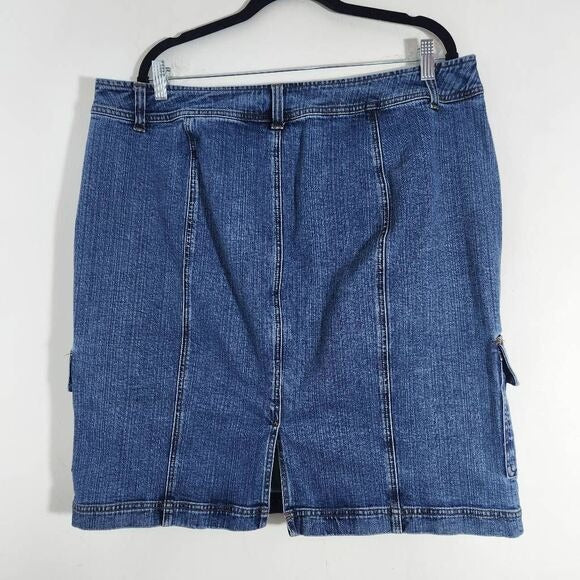 Venezia Cargo Jean Skirt Size 10 Venezia Lane Bryant Straight Denim Skirt