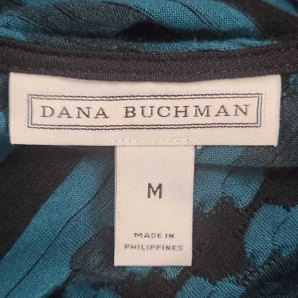 Dana Buchman Teal Green and Black Cardigan with Matching Tee Size Medium