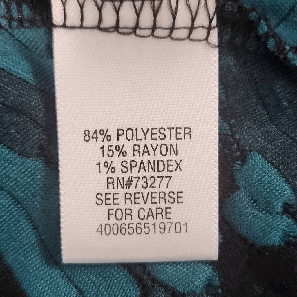 Dana Buchman Teal Green and Black Cardigan with Matching Tee Size Medium