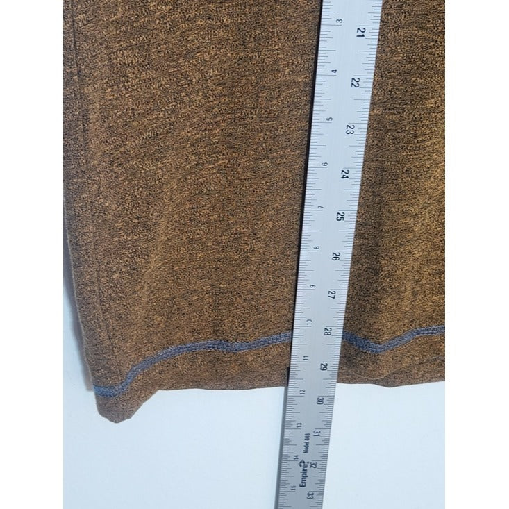 RedHead Two-tone Brown and Blue Raglan Sleeve Henley Shirt Size Large