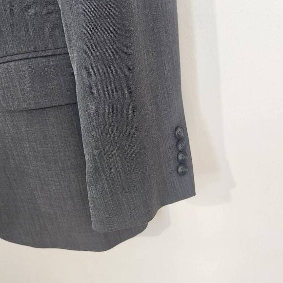 Haggar Gray Sport Coat Size 44L Men's Gray Blazer Gray Wedding Guest Jacket