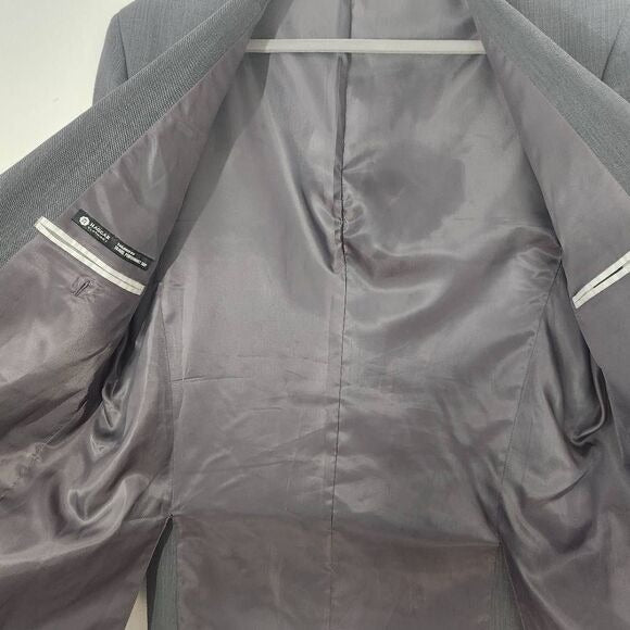 Haggar Gray Sport Coat Size 44L Men's Gray Blazer Gray Wedding Guest Jacket