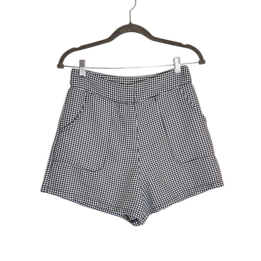 TCEC Black and White Houndstooth High Waist Shorts Size Medium