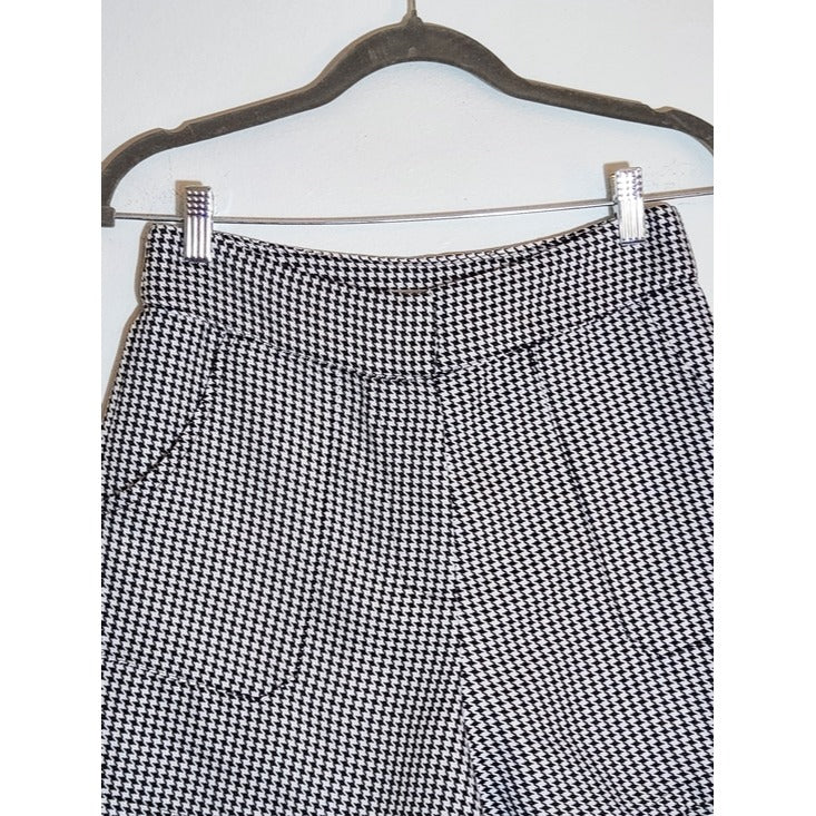 TCEC Black and White Houndstooth High Waist Shorts Size Medium