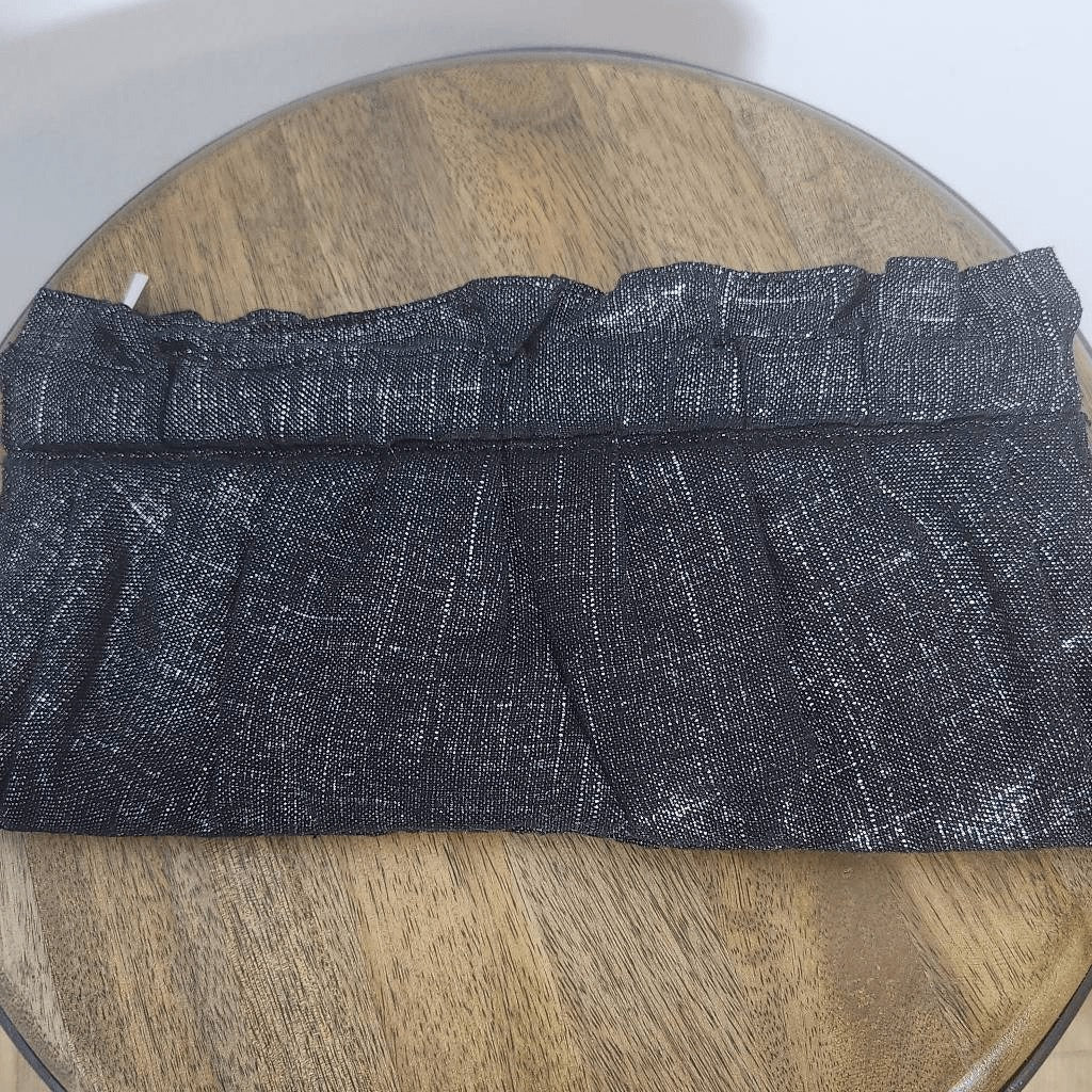 Express Black Clutch with Silver Metallic Thread Express Black Zip-Up Clutch Bag