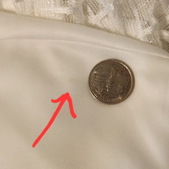 Ashley  Stewart White Peplum Top Size 26/28 NWT