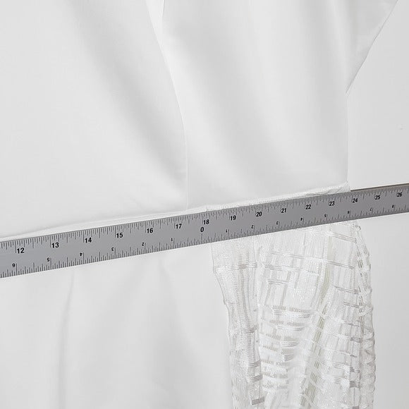 Ashley  Stewart White Peplum Top Size 26/28 NWT