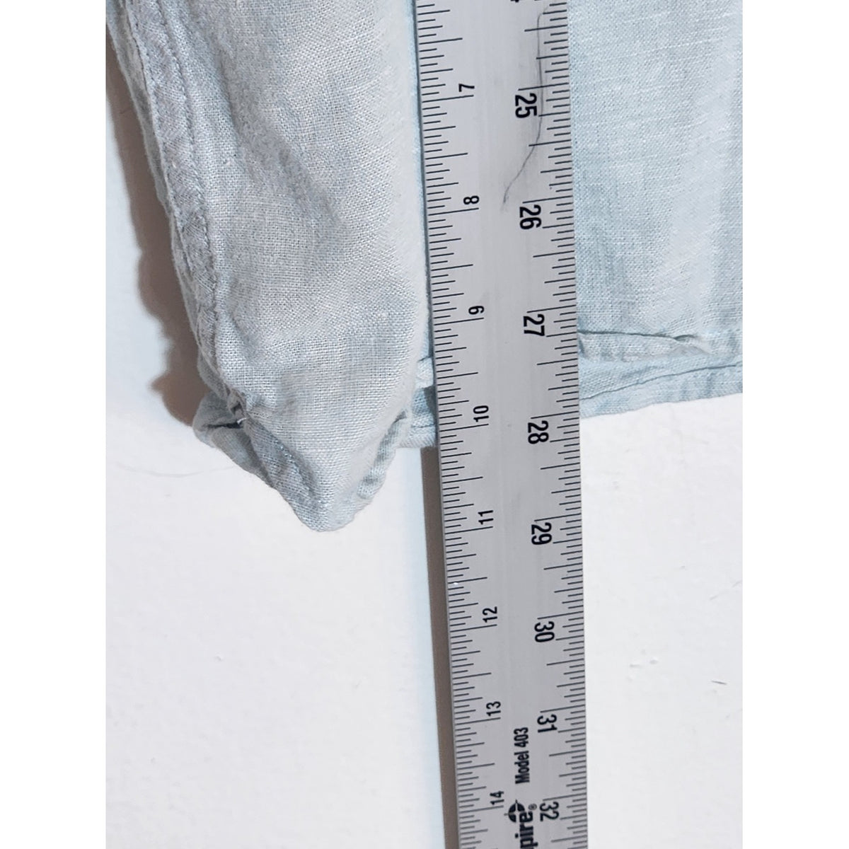 Perry Ellis Light Blue Linen Blend Short Sleeve Button Down Shirt Size Large