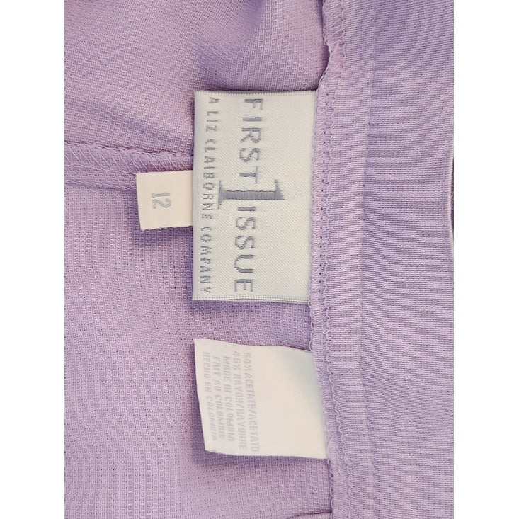 First Issue by Liz Claiborne Light Purple Dress Pants Size 12 NWT