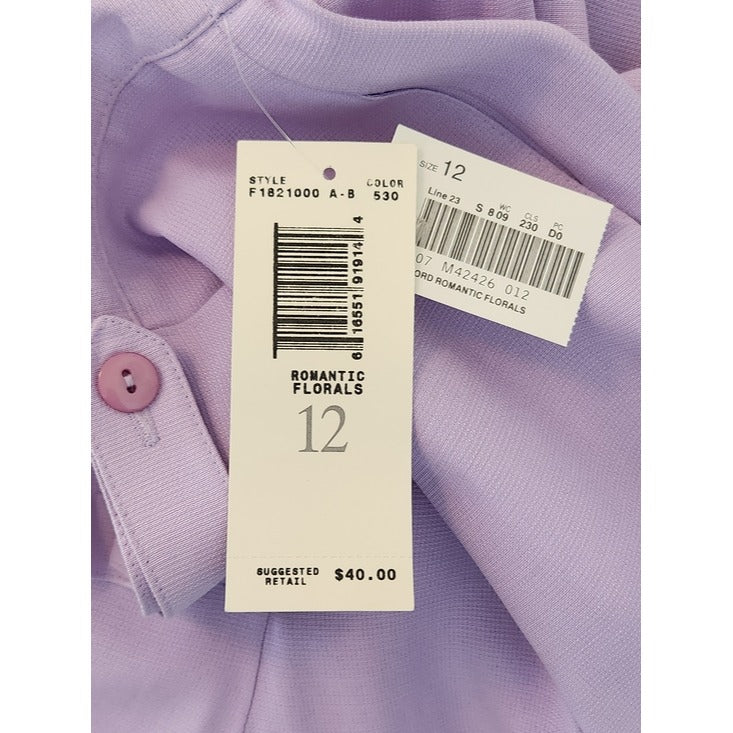 First Issue by Liz Claiborne Light Purple Dress Pants Size 12 NWT
