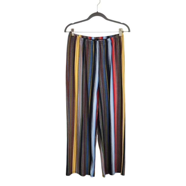Melissa Paige Multicolor Striped Pull On Pants Size Petite Large