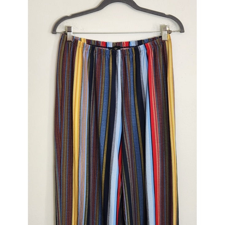Melissa Paige Multicolor Striped Pull On Pants Size Petite Large
