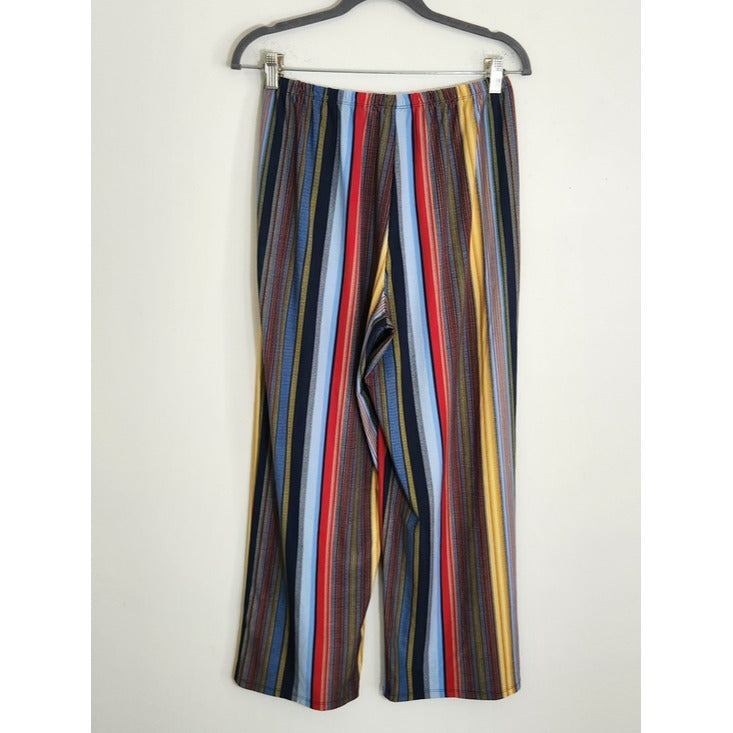 Melissa Paige Multicolor Striped Pull On Pants Size Petite Large