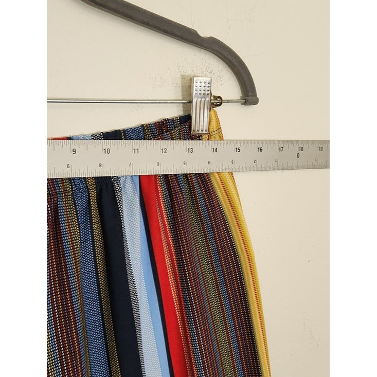 Melissa Paige Multicolor Striped Pull On Pants Size Petite Large
