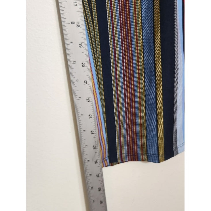 Melissa Paige Multicolor Striped Pull On Pants Size Petite Large
